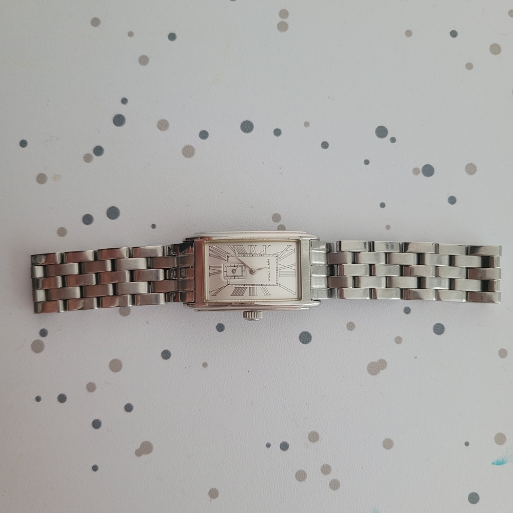 Hamilton Vintage Watch Classic Silver Tone Needs Battery As Is - Picture 7 of 11